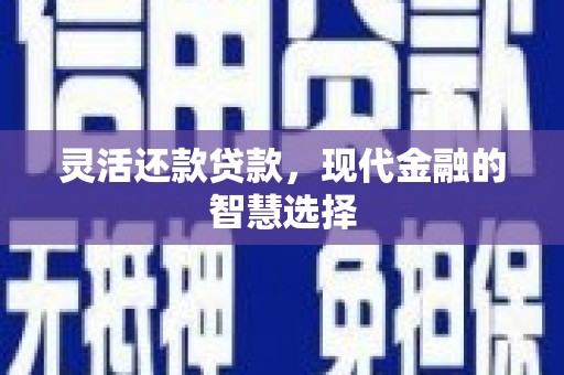 清流灵活还款贷款，现代金融的智慧选择