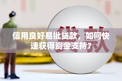 木垒信用良好易批贷款，如何快速获得资金支持？