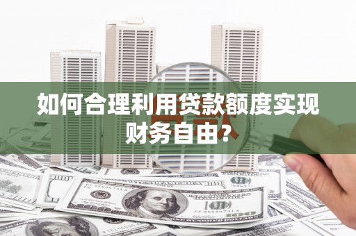 新园如何合理利用贷款额度实现财务自由？