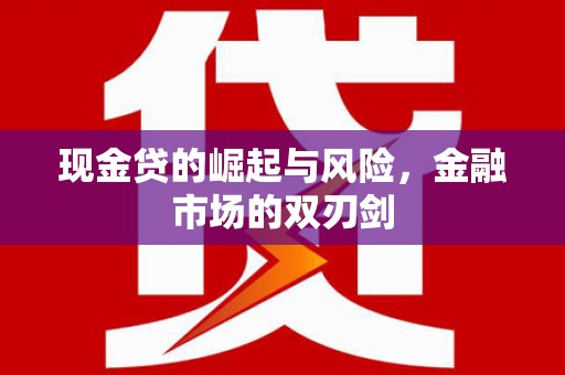 武川现金贷的崛起与风险，金融市场的双刃剑