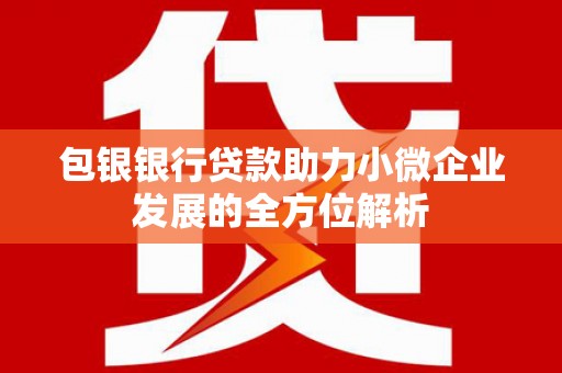 荔城包银银行贷款助力小微企业发展的全方位解析 荔城包银银行贷款助力小微企业发展的全方位解析