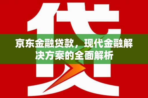 浦东京东金融贷款，现代金融解决方案的全面解析