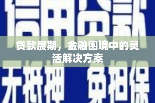 田尾贷款展期，金融困境中的灵活解决方案
