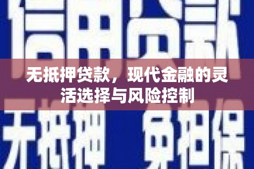 交口无抵押贷款，现代金融的灵活选择与风险控制
