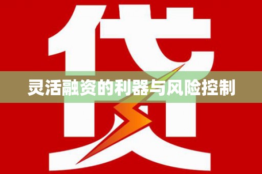 特克斯灵活融资的利器与风险控制