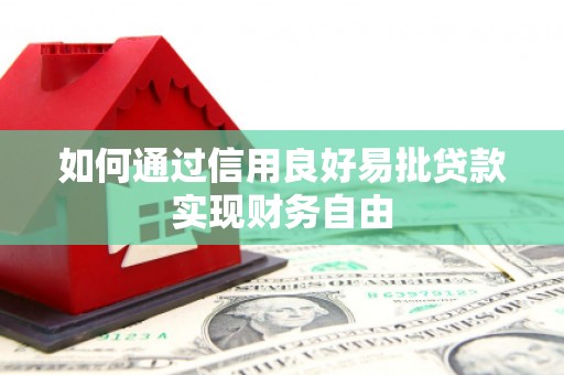 周口如何通过信用良好易批贷款实现财务自由