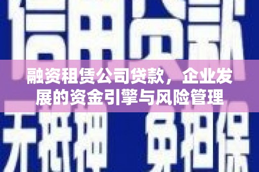 临武融资租赁公司贷款，企业发展的资金引擎与风险管理
