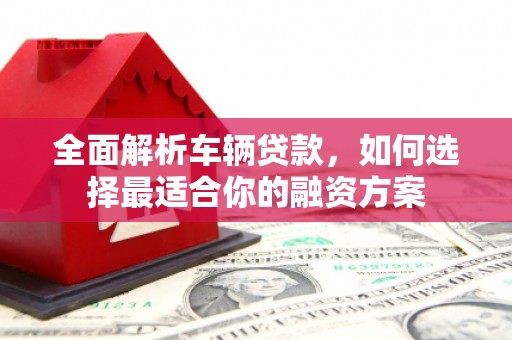 大寮全面解析车辆贷款，如何选择最适合你的融资方案